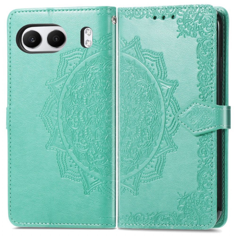 Leren Hoesje Oneplus Nord 4 Barokke Mandala Bescherming Hoesje