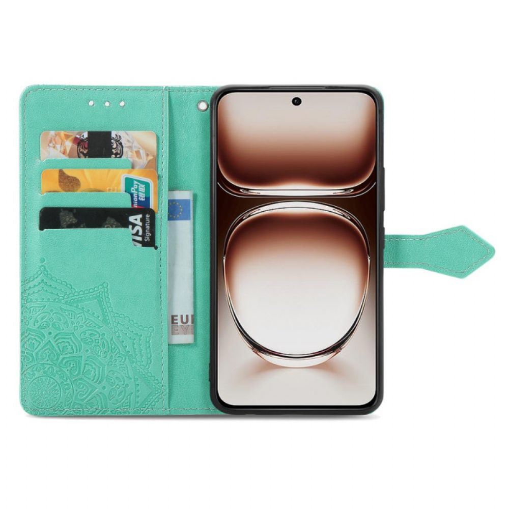 Leren Hoesje Oneplus Nord 4 Barokke Mandala Bescherming Hoesje