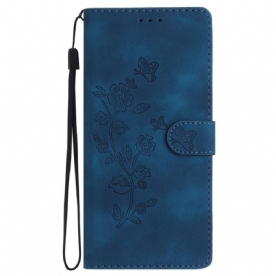 Leren Hoesje Oneplus Nord 4 Bloemenprint