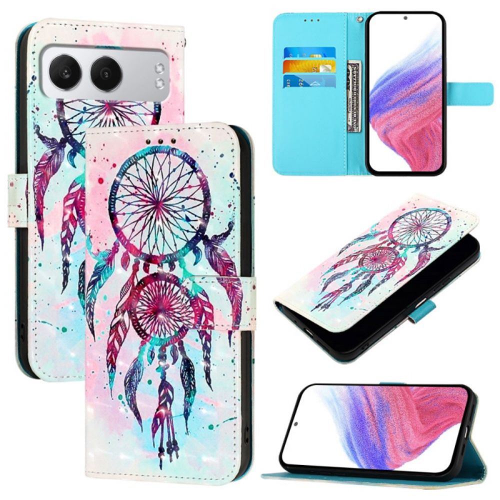 Leren Hoesje Oneplus Nord 4 Dromenvanger In Aquarel Bescherming Hoesje