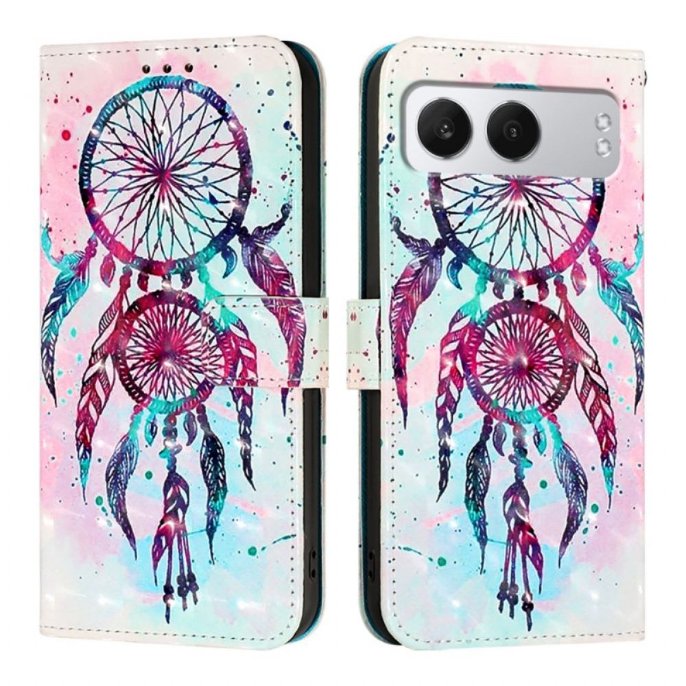 Leren Hoesje Oneplus Nord 4 Dromenvanger In Aquarel Bescherming Hoesje