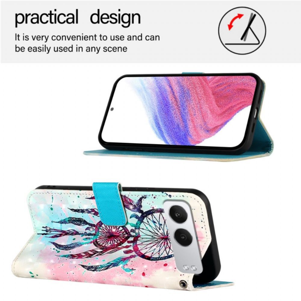 Leren Hoesje Oneplus Nord 4 Dromenvanger In Aquarel Bescherming Hoesje