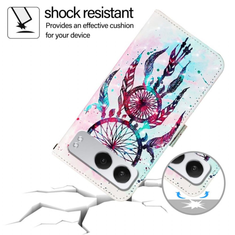 Leren Hoesje Oneplus Nord 4 Dromenvanger In Aquarel Bescherming Hoesje