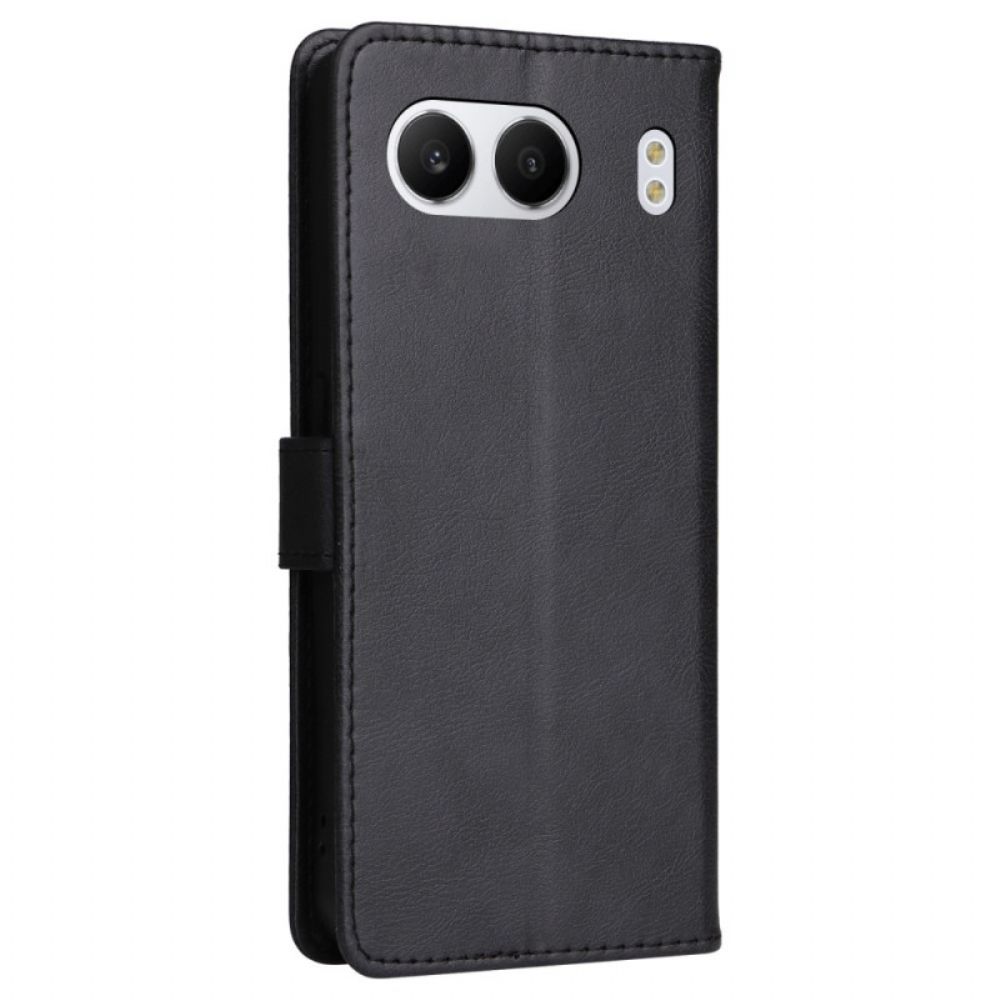 Leren Hoesje Oneplus Nord 4 Effen Leerlook