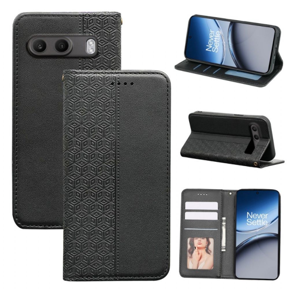 Leren Hoesje Oneplus Nord 4 Frieze En Bandje Bescherming Hoesje