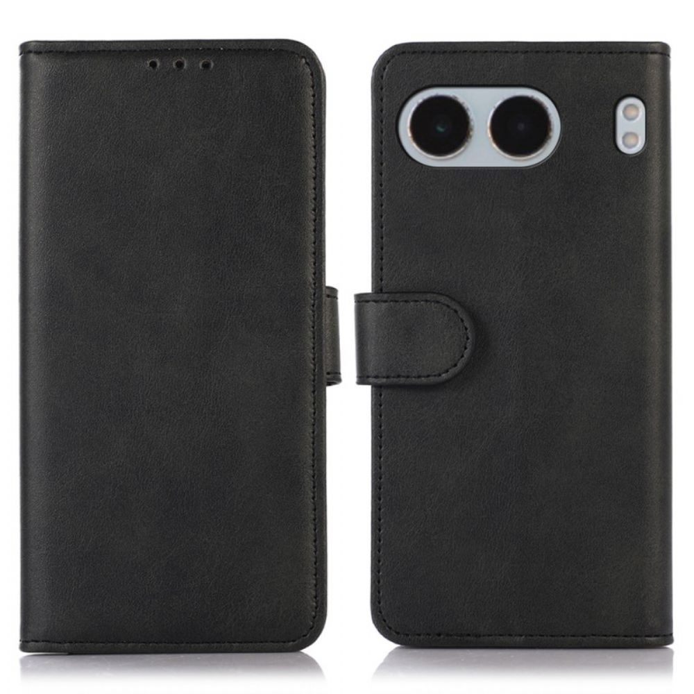 Leren Hoesje Oneplus Nord 4 Gestructureerd Oppervlak Bescherming Hoesje