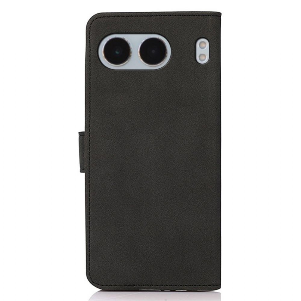 Leren Hoesje Oneplus Nord 4 Khazneh Suède-effect Bescherming Hoesje