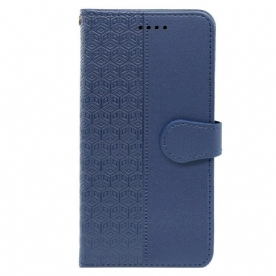 Leren Hoesje Oneplus Nord 4 Kubisch Patroon Bescherming Hoesje
