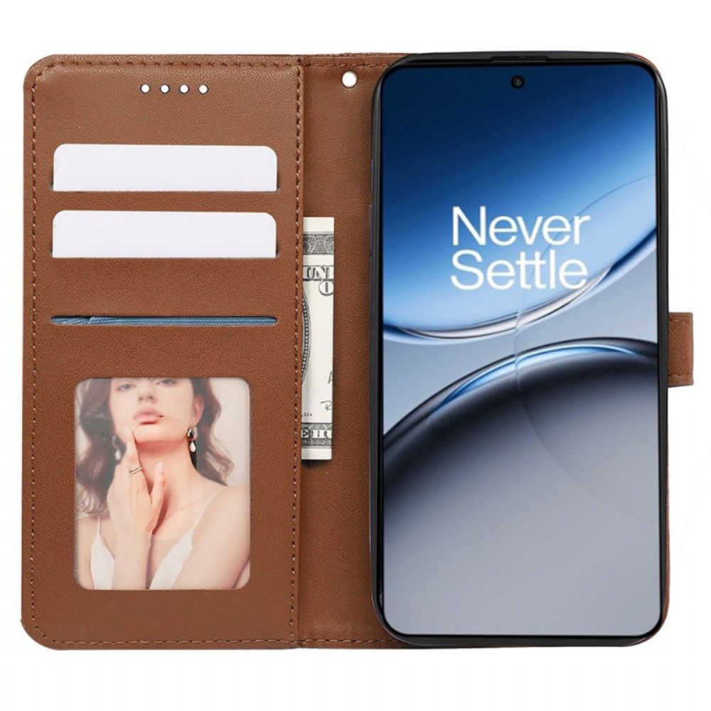 Leren Hoesje Oneplus Nord 4 Kubisch Patroon Bescherming Hoesje