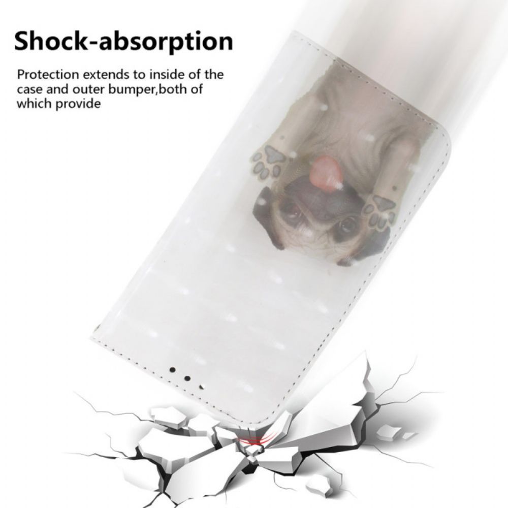 Leren Hoesje Oneplus Nord 4 Mops Sleutelkoord Bescherming Hoesje