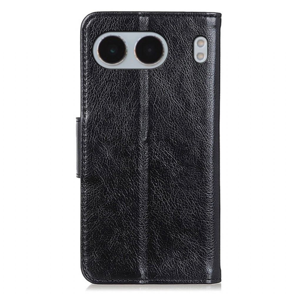 Leren Hoesje Oneplus Nord 4 Nappa Textuur Bescherming Hoesje