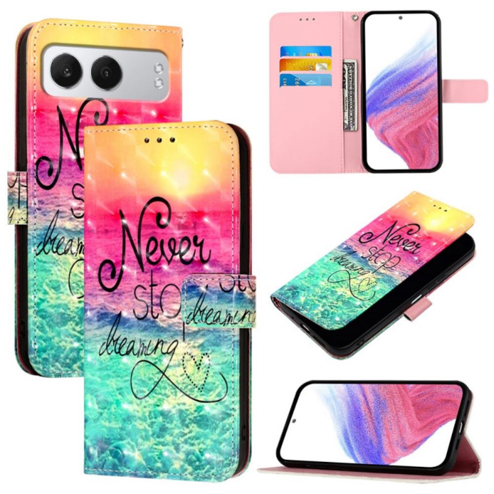 Leren Hoesje Oneplus Nord 4 Never Stop Dromen