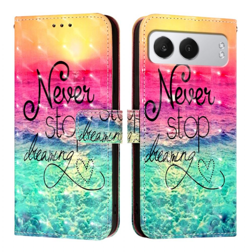 Leren Hoesje Oneplus Nord 4 Never Stop Dromen
