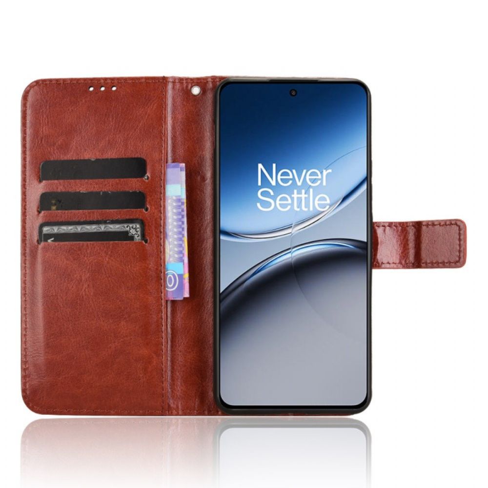 Leren Hoesje Oneplus Nord 4 Opvallend Imitatieleer Bescherming Hoesje