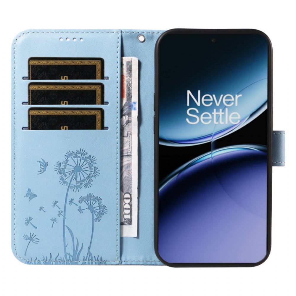 Leren Hoesje Oneplus Nord 4 Paardenbloemen Liefde Bescherming Hoesje