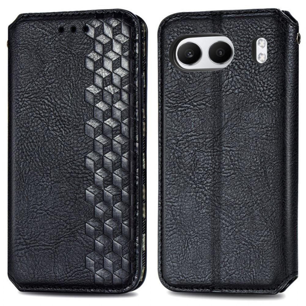 Leren Hoesje Oneplus Nord 4 Rand Met Suède-effect Bescherming Hoesje