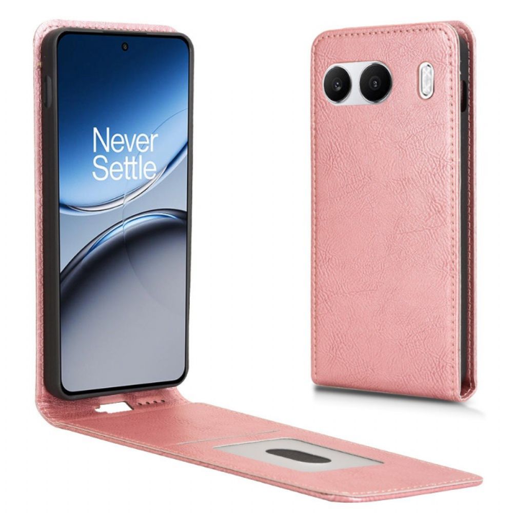 Leren Hoesje Oneplus Nord 4 Verticale Klep Van Imitatieleer Bescherming Hoesje