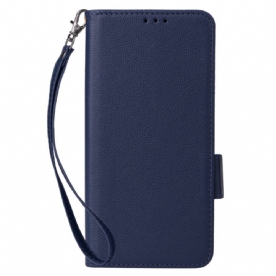 Leren Hoesje Voor Oneplus Nord 4 Bandje Met Lychee-textuur