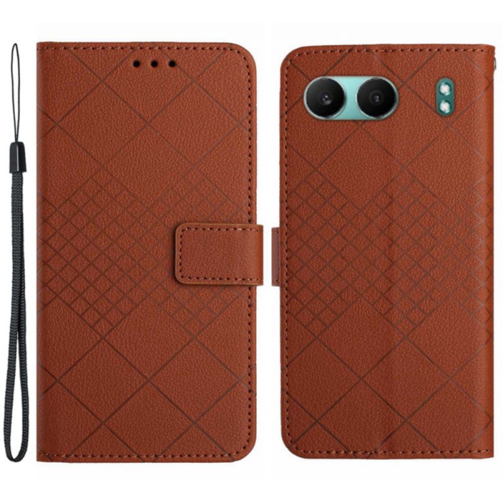 Leren Hoesje Voor Oneplus Nord 4 Diamanten