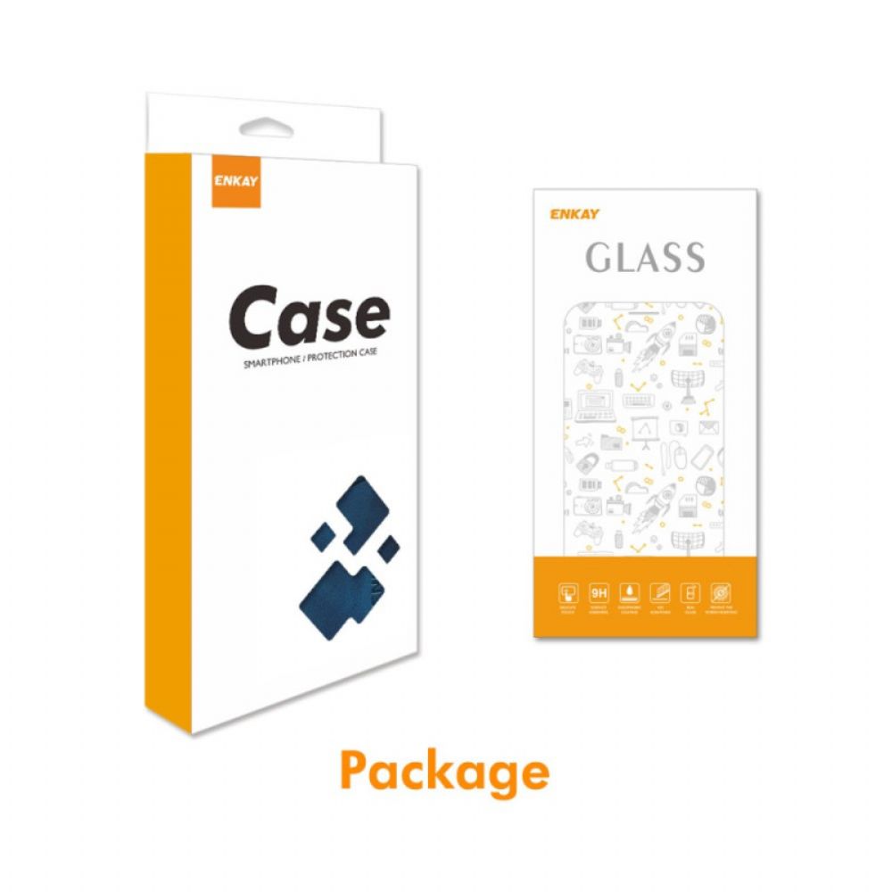 Leren Hoesje Voor Oneplus Nord 4 Patroon Met Gehard Glazen Schermbeschermer