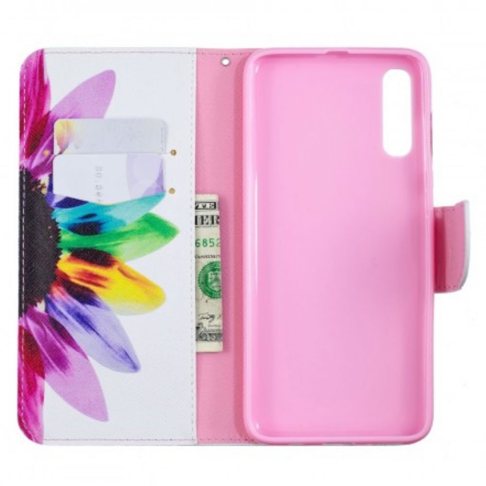 Folio-hoesje voor Samsung Galaxy A70 Aquarel Bloem