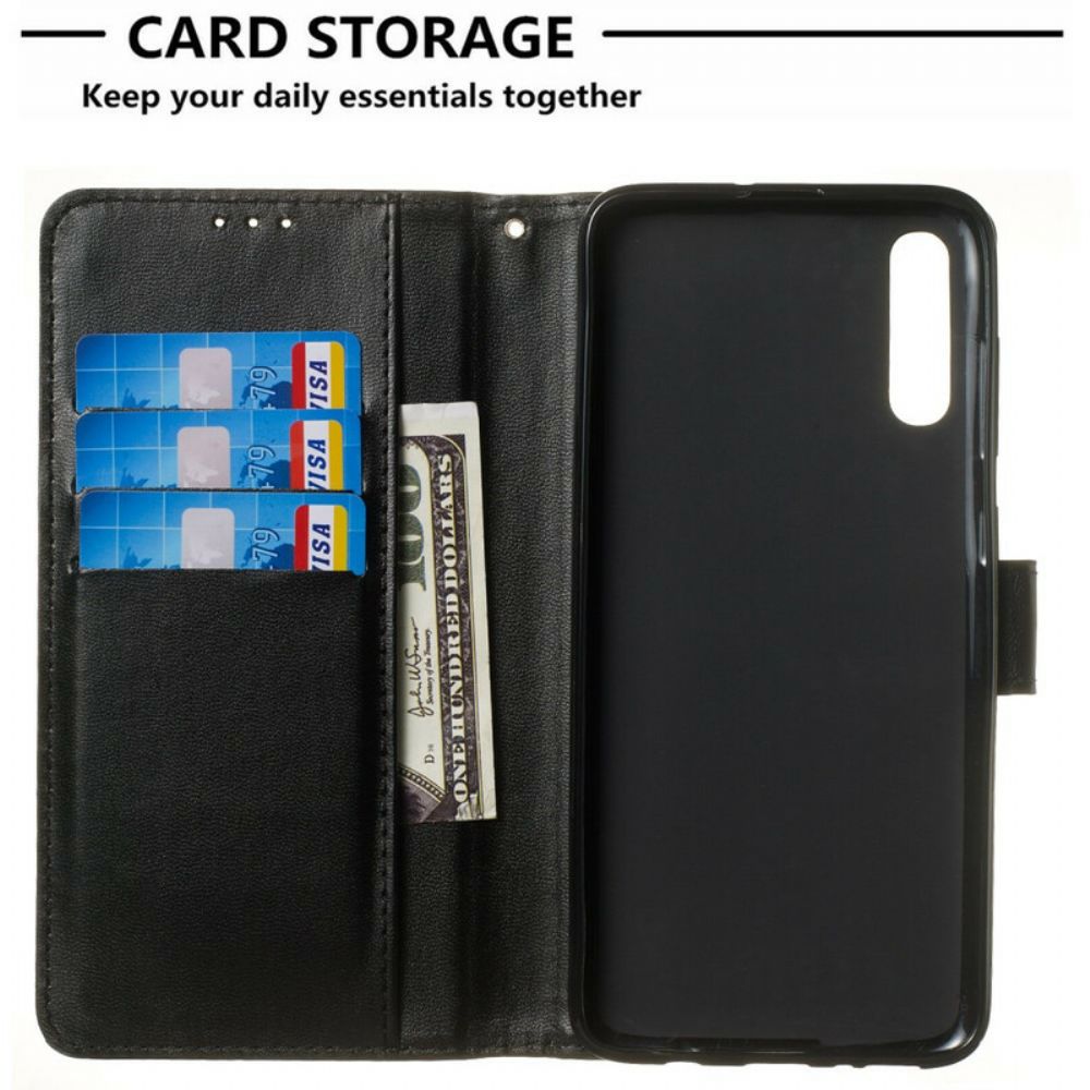 Folio-hoesje voor Samsung Galaxy A70 Met Ketting Kunstleer Kleur Band