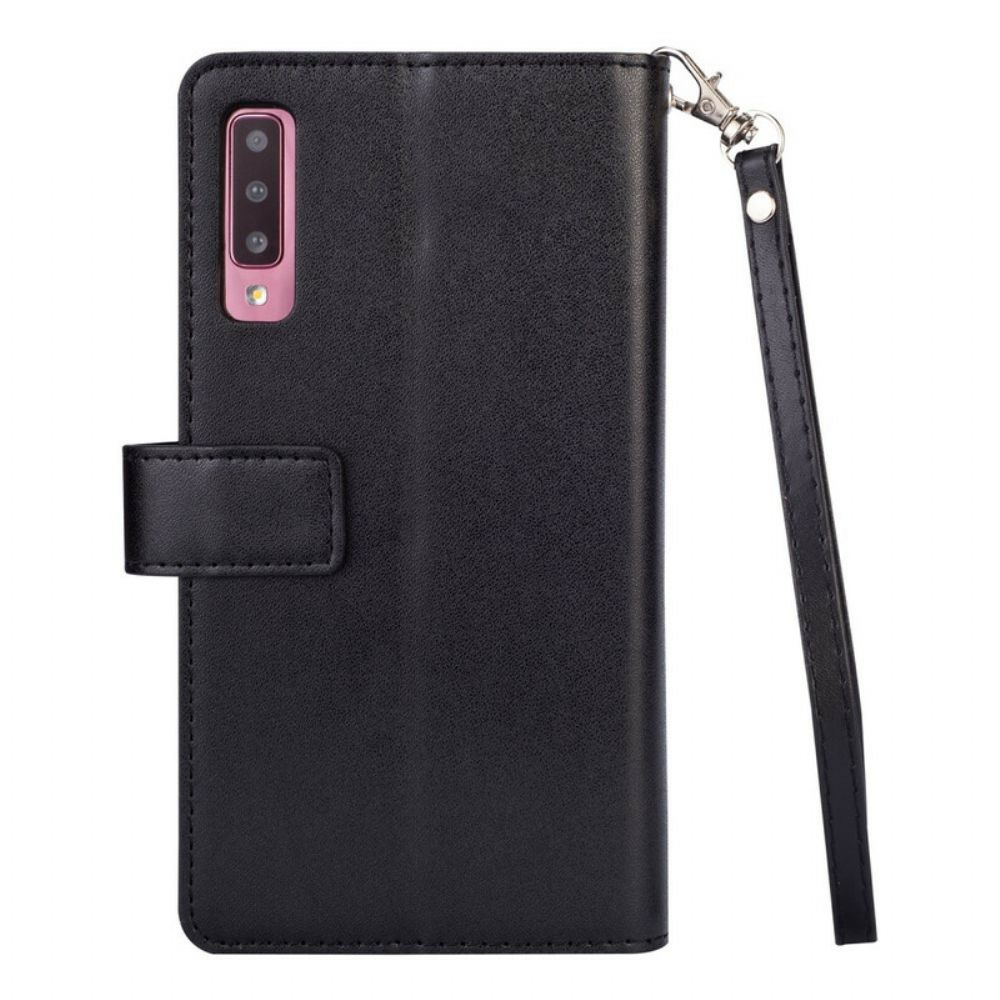 Folio-hoesje voor Samsung Galaxy A70 Portemonnee Met Lanyard