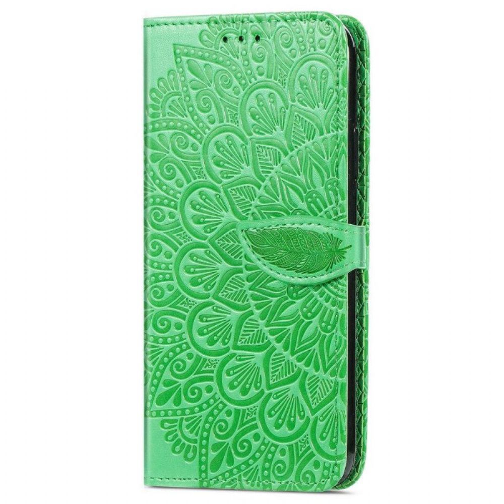 Leren Hoesje voor Xiaomi 12T / 12T Pro Stammen Bladeren