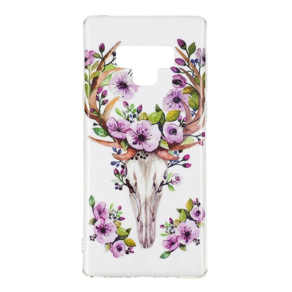 Hoesje voor Samsung Galaxy Note 9 Fluorescerende Bloem Eland