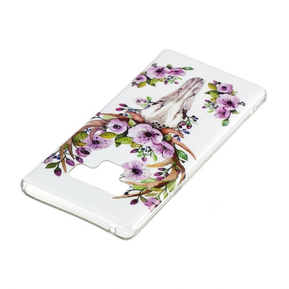 Hoesje voor Samsung Galaxy Note 9 Fluorescerende Bloem Eland