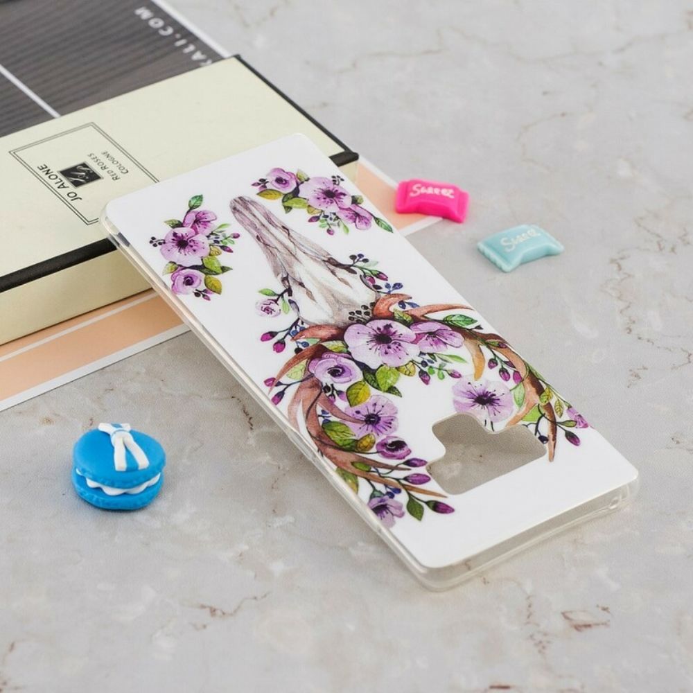 Hoesje voor Samsung Galaxy Note 9 Fluorescerende Bloem Eland