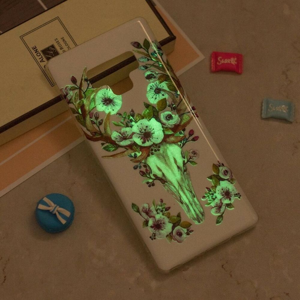 Hoesje voor Samsung Galaxy Note 9 Fluorescerende Bloem Eland