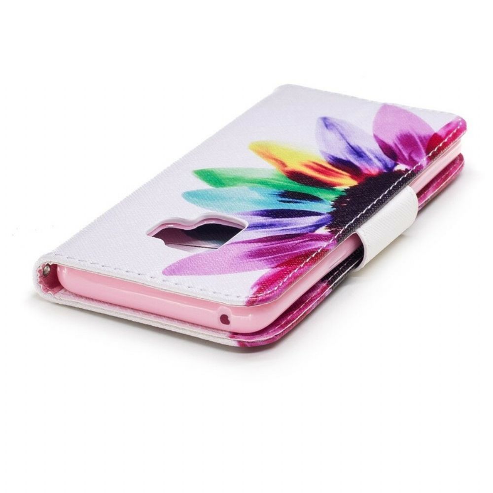 Folio-hoesje voor Samsung Galaxy S9 Aquarel Bloem