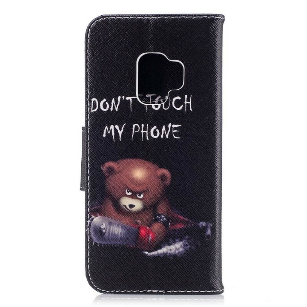 Folio-hoesje voor Samsung Galaxy S9 Gevaarlijke Beer