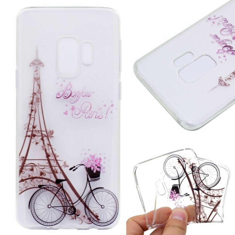Hoesje voor Samsung Galaxy S9 Transparante Bonjour Parijs