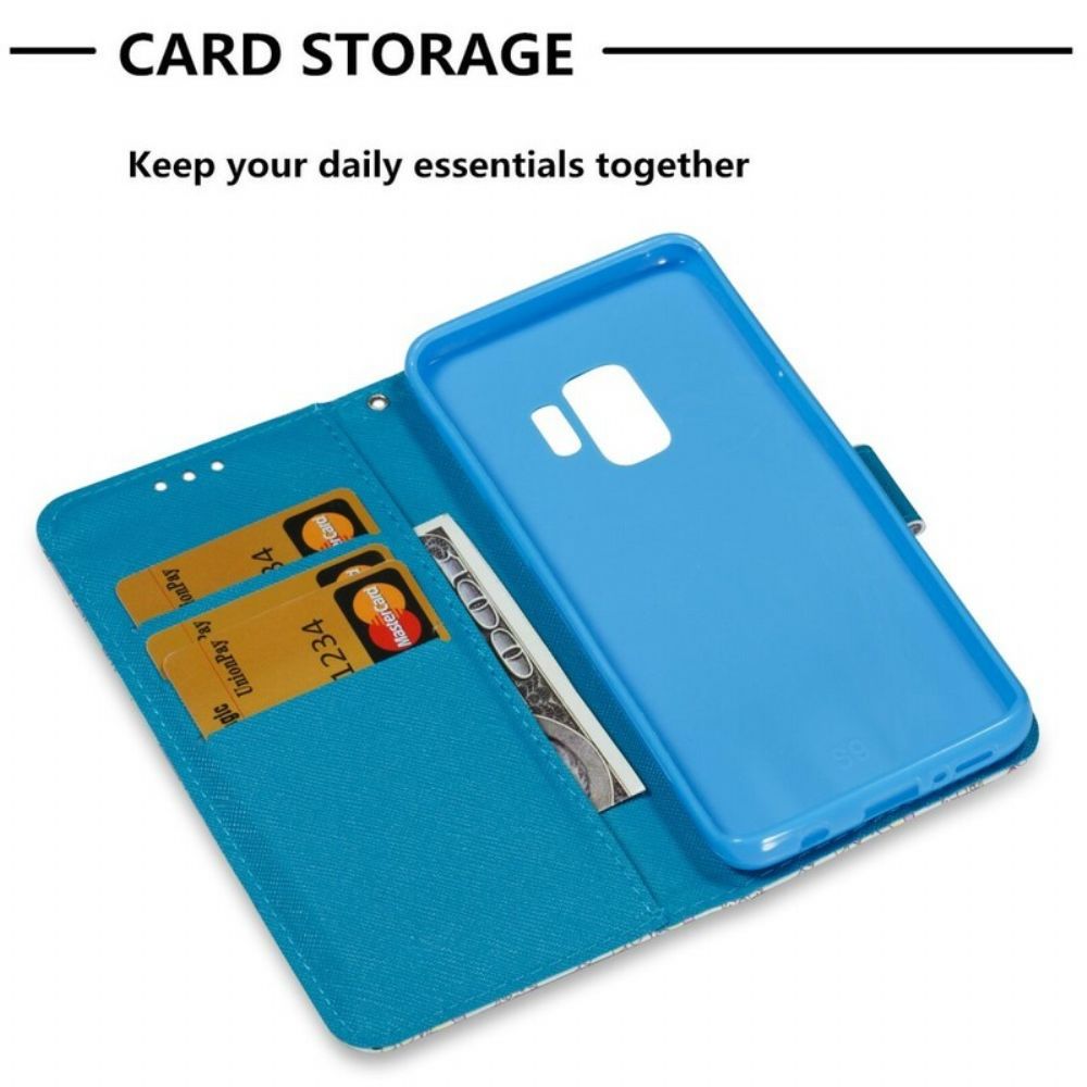Leren Hoesje voor Samsung Galaxy S9 Aquarel Dromenvanger