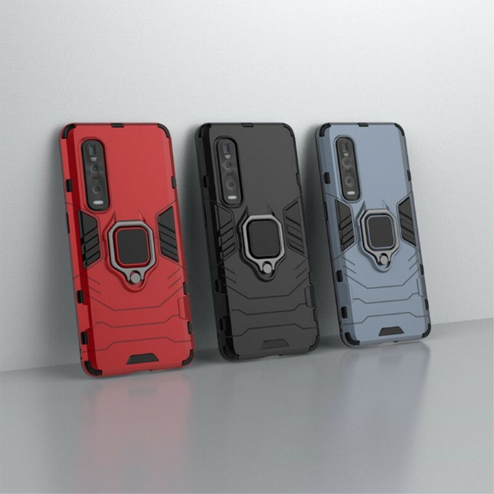 Hoesje voor Oppo Find X2 Pro Resistente Ring