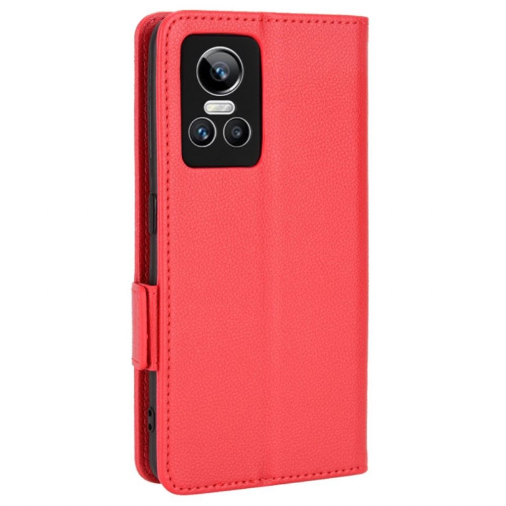 Bescherming Hoesje voor Realme GT Neo 3 Folio-hoesje Antislip Imitatieleer