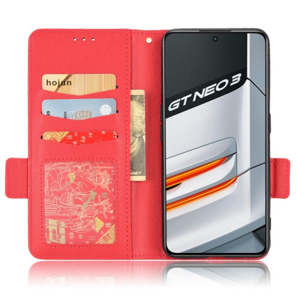 Bescherming Hoesje voor Realme GT Neo 3 Folio-hoesje Antislip Imitatieleer