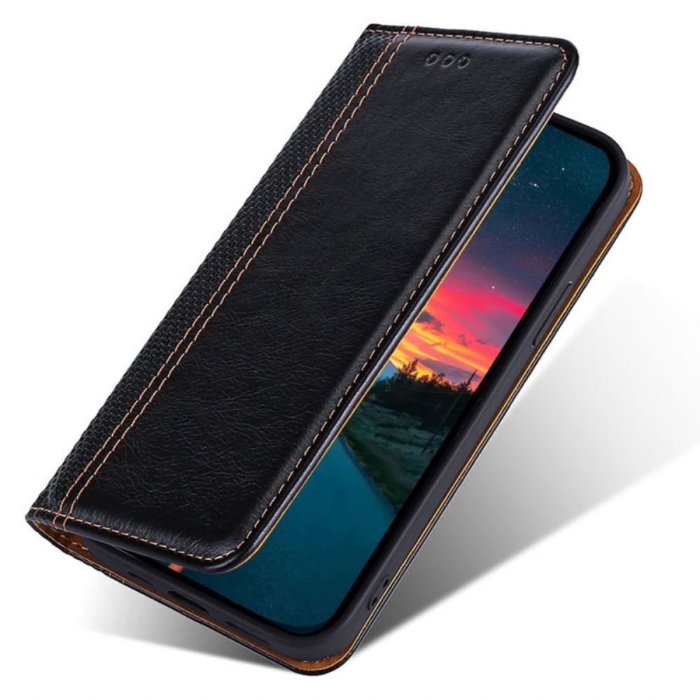 Bescherming Hoesje voor Realme GT Neo 3 Folio-hoesje Denimtextuur