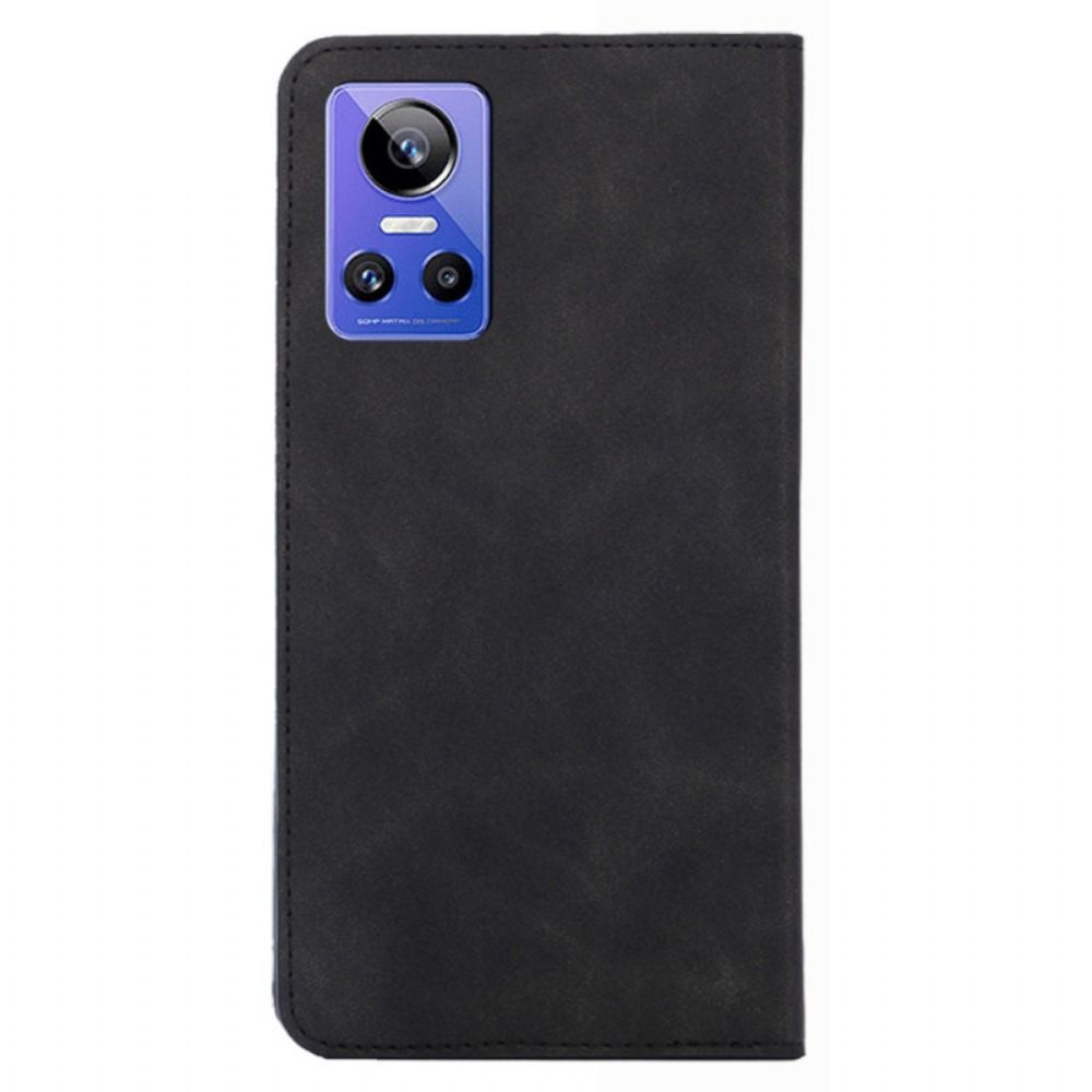 Bescherming Hoesje voor Realme GT Neo 3 Folio-hoesje Zijde Textuur