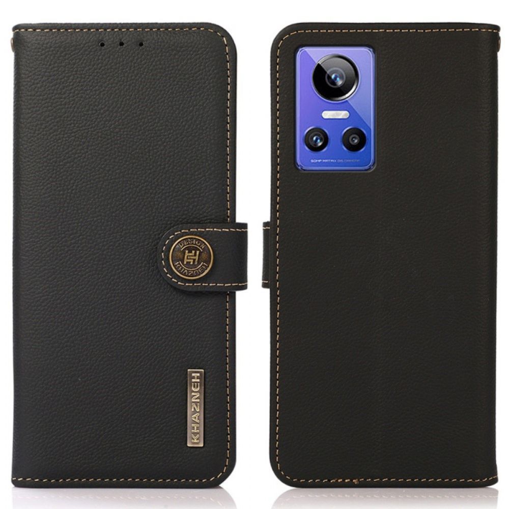 Leren Hoesje voor Realme GT Neo 3 Echt Khazneh-leer
