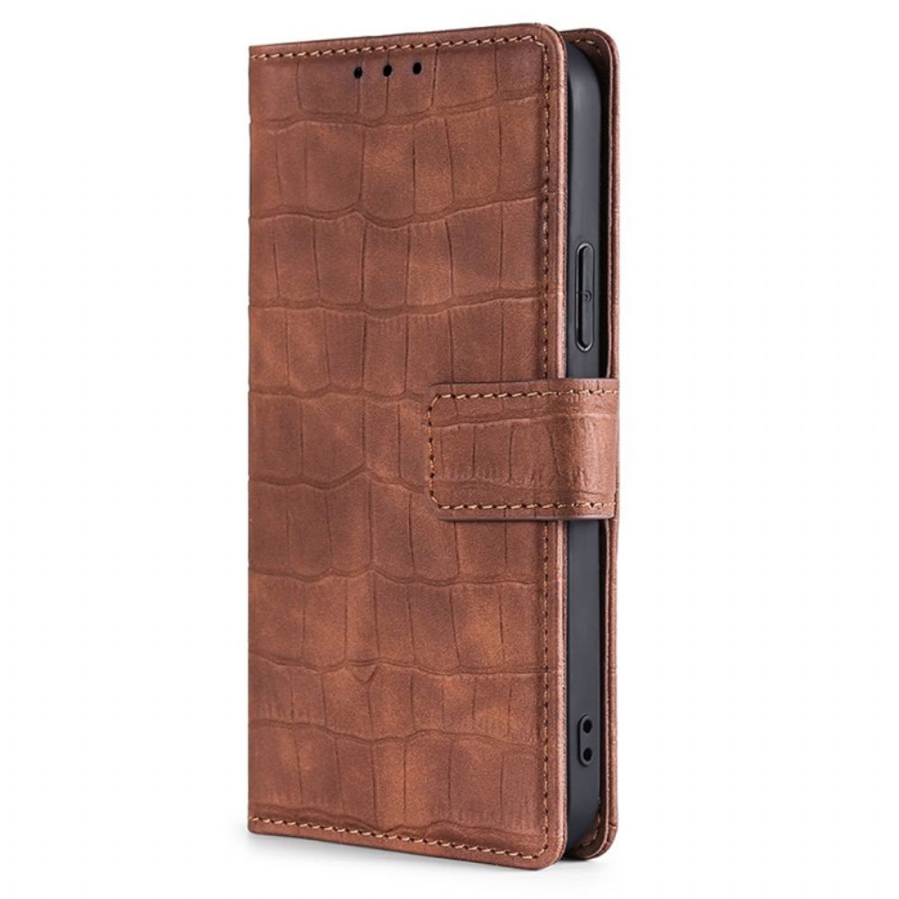 Leren Hoesje voor Realme GT Neo 3 Krokodil Textuur