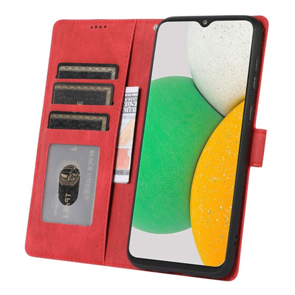 Flip Case voor Samsung Galaxy A03 Core Met Ketting Leren Bandeffect