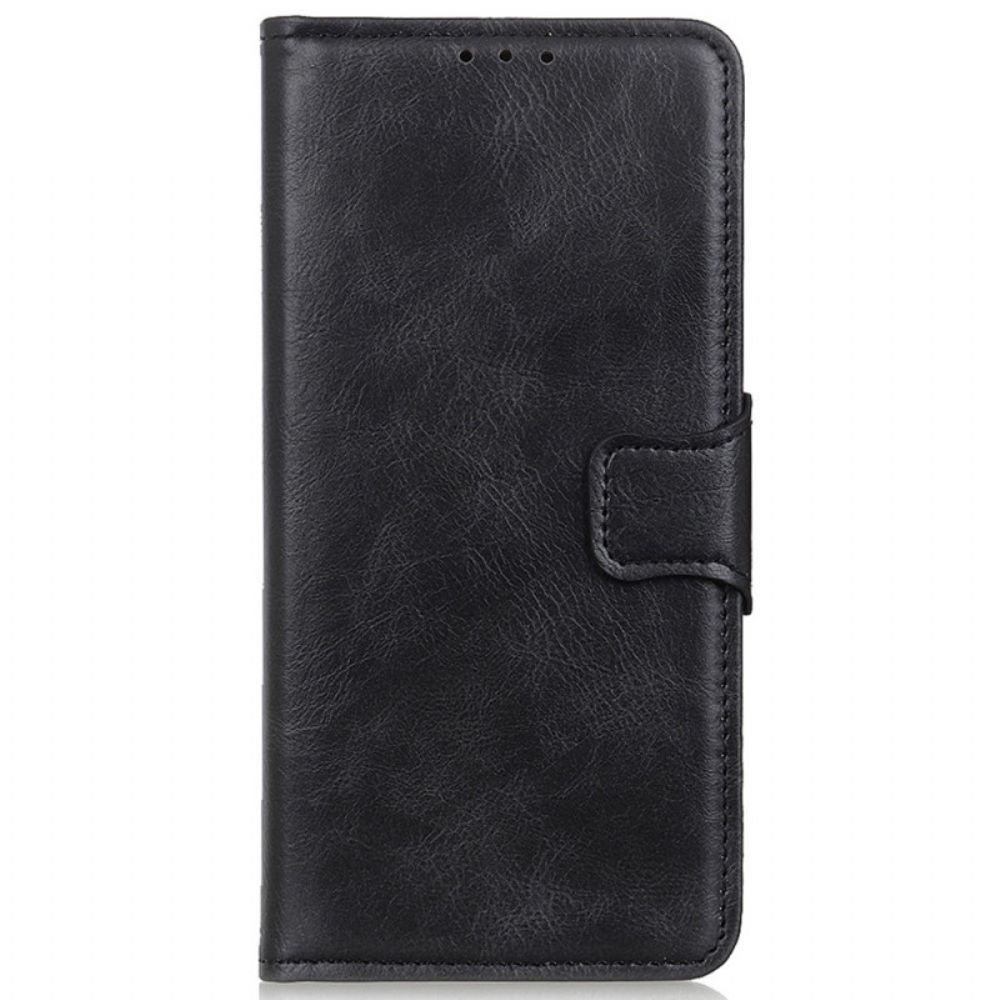 Folio-hoesje voor Samsung Galaxy A03 Core Omkeerbare Sluiting Leereffect