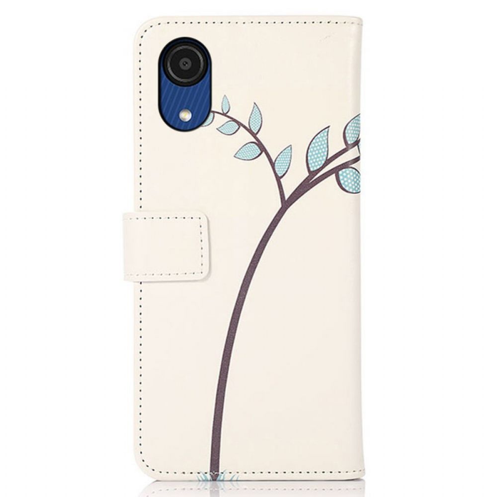 Folio-hoesje voor Samsung Galaxy A03 Core Paar Uilen In De Boom