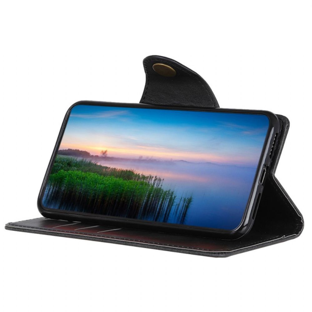 Leren Hoesje voor Samsung Galaxy A03 Core Knoop Van Kunstleer