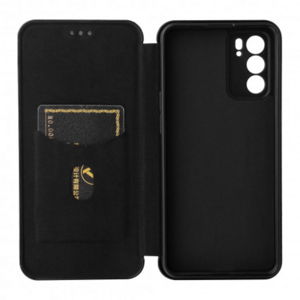Bescherming Hoesje voor Oppo Reno 6 5G Folio-hoesje Gekleurde Carbon Silicone