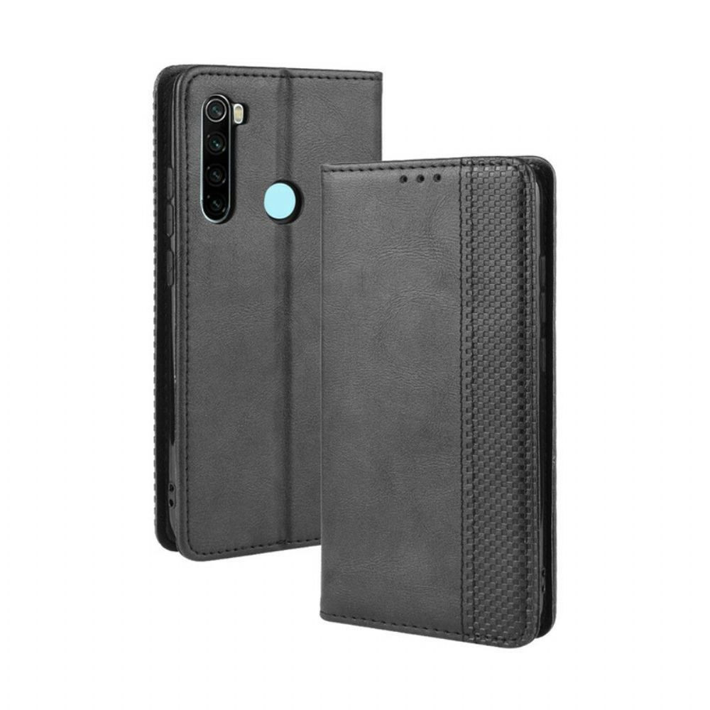 Bescherming Hoesje voor Xiaomi Redmi Note 8T Folio-hoesje Vintage Gestileerd Leereffect