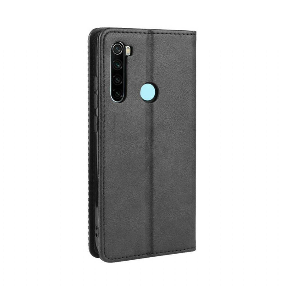 Bescherming Hoesje voor Xiaomi Redmi Note 8T Folio-hoesje Vintage Gestileerd Leereffect
